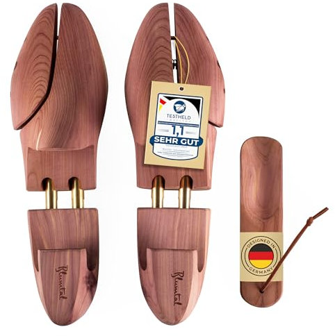 Blumtal Allarga Scarpe Uomo, Tendiscarpe - Forma Scarpe - Allargascarpe in Legno di Cedro con Calzante - Assorbe Umidità e Combatte Cattivi Odori - 1 Paio