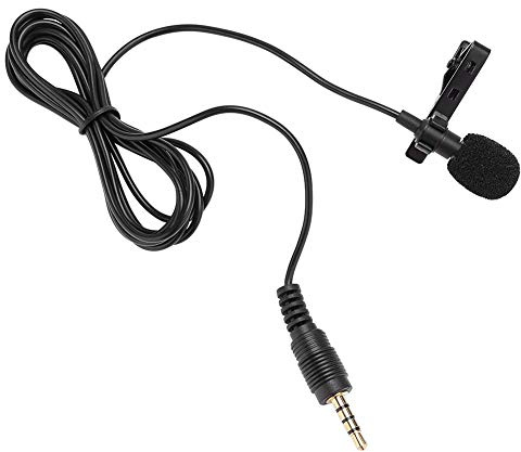 Lavalier Mikrofon, 3,5 mm Klinken Kabel Aufsteckmikrofon, Freisprech Kondensatormikrofon für Audio und Videoaufnahmen