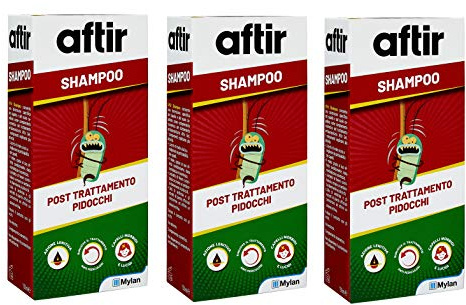 BUYFARMA PROMO PACK - 3X Aftir Shampoo da 150ml, Azione Post Trattamento Pidocchi - OMAGGIO A SORPRESA