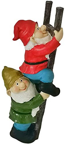 Garten Statuen Gartendeko Figuren Für Außen Weihnachtsmann-Gartenstatue, Elfengartendekorationen, Hofskulptur Im Pastoralen Stil (Color : Multi-Colored, Size : 13 * 37cm)