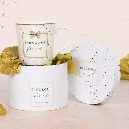 The Leonardo Collection LP34111 Hearts Design Madelaine - Fabulous Friend Mug, Fine China, Gift Boxed, Fab Friends