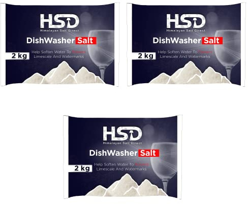 2kg Dishwasher Salt for Dishwashers and Water Softeners (Pack of 3)