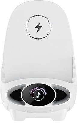 Support de charge sans fil portable mini universel - Chargeur de téléphone rapide de 15 W - Charge rapide sans fil - Amplification sonore rapide - Chargeur mini vertical portable multifonctionnel