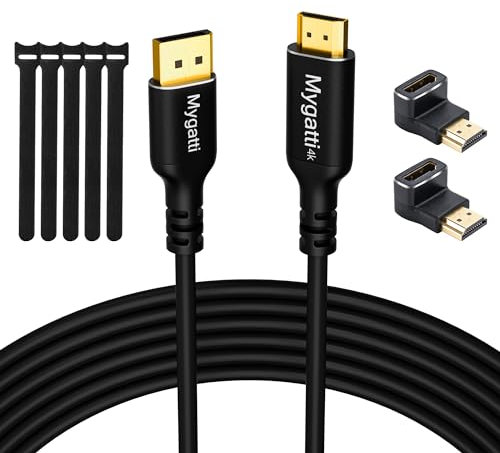 Mygatti 5 Meter DisplayPort auf HDMI Kable(4K UHD),28AWG reinen Kupferdrähten,4K/60HZ,DP auf HDMI Unidirektionaler Verbindungskabel für Monitor,TV,Projector, Laptop, PC, AMD, NVIDIA