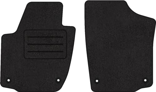 Motohobby Fußmatten passend für Skoda Rapid Schwarz 2-teilig | Automatten, maßgeschneidert, rutschfest, Schmutzschutz für jeden Tag, Ecolux Velours