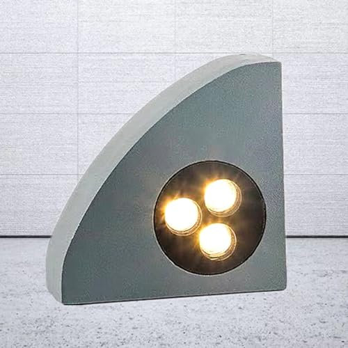 Segnapasso Triangolare - Luce Per Scale Per Interni Ed Esterni, Luce Per Esterni Ad Angolo Da Giardino 24V, Luci Per Sentieri Per Esterni Impermeabili IP65, Per Faro Ad Angolo Per Corridoio(Warm White