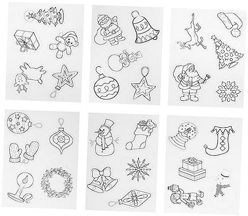 VILLCASE 1 Set Weihnachts Schrumpffolie Schrumpfkunst Schmuckset Schrumpffolie Papier DIY Kits Schrumpfkunst Set Schrumpffolie Schrumpffolie Schlüsselanhänger Schrumpf