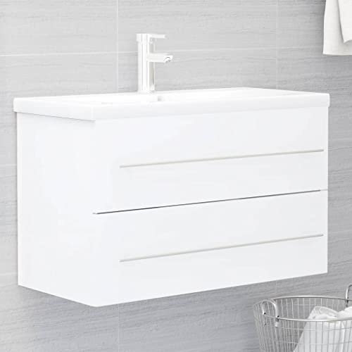 doppelwaschbecken,badezimmermöbel Set komplett,Waschbeckenunterschrank Weiß 80x38,5x48 cm HolzwerkstoffIdeal für Bäder, wo sie gebraucht Wird