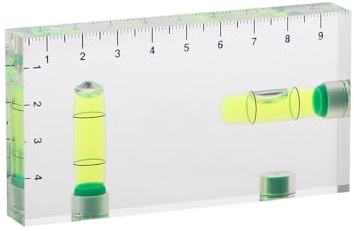 Laroal Transparente magnetische Wasserwaage mit zwei Richtungen, Mini-Wasserwaagenwerkzeug für genaue Messungen, ideal für Tischlerarbeiten, Heimwerkerprojekte