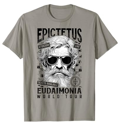 Filosofía estoica Divertida Epicteto Estoicismo Eudaimonia Tour Camiseta