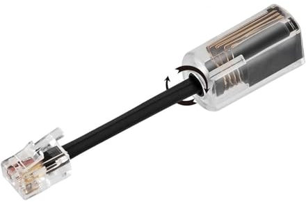 RJ9 4P4C cable telefónico Untangler 360 grados rotatorio de cable telefónico desenredante para comunicaciones suaves y organizadas