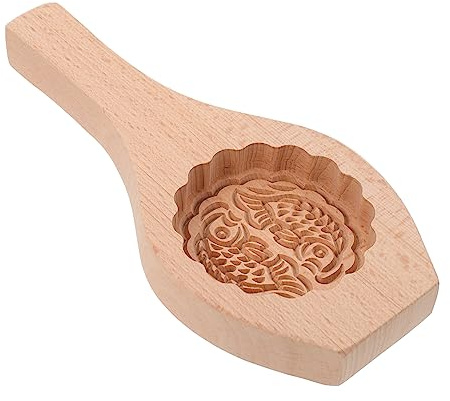 Cabilock Wooden Moon Cake Mold Reusable Baking Tool with Decorative Pattern | Smooth Wood Finish, Easy Release Design, Wear Resistant Build, Easy to Store, Holiday Gift