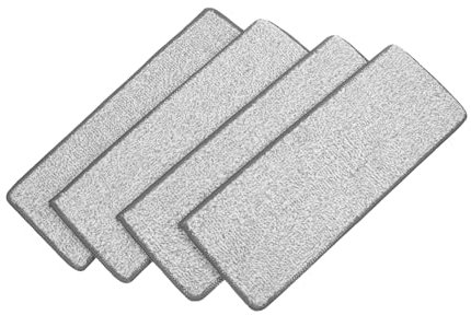 HAPINARY 4pièces Lot de De Rechange pour Balai à Franges Microfibres pour Nettoyage Humide Et Sec Réutilisables Compatible avec Tout Système De Balai Plat