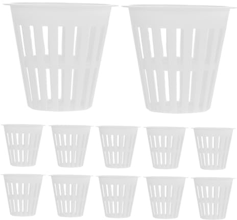 Didiseaon 12pièces Paniers Hydroponiques Filet Pots de Culture sans Terre Coupelles Transparentes pour Plantes Système de Culture pour Jardin Intérieur
