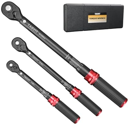 3-Piece Torque Wrench Set - 5-25NM, 10-60NM, 20-220NM High Accuracy Torque Tools for Automotive Repair, Workshop & DIY Heavy-Duty, Corrosion-Resistant | Ideal for Mechanics, Hobbyists & Metalworki