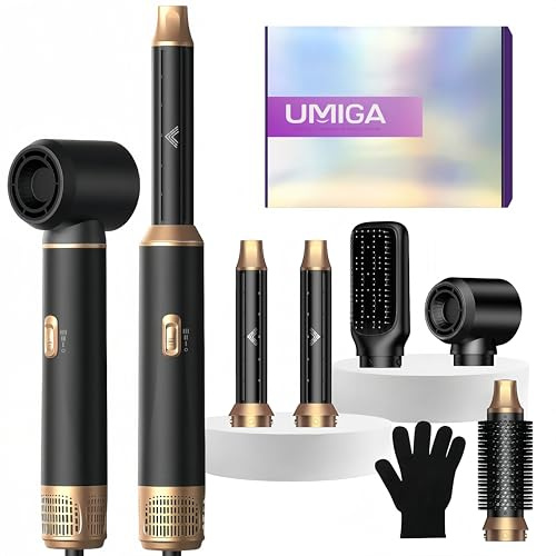 Fläktborste varmluftsborste 5 i 1 Air Brush Styler Uppvärmd stylingborste hårtork luftborste airstyler hårstyler hårstyler hårstyling hårstyling hårstyler present dam, svart