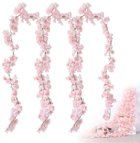 3PCS Artificial Silk Cherry Blossom, 180CM, Pink