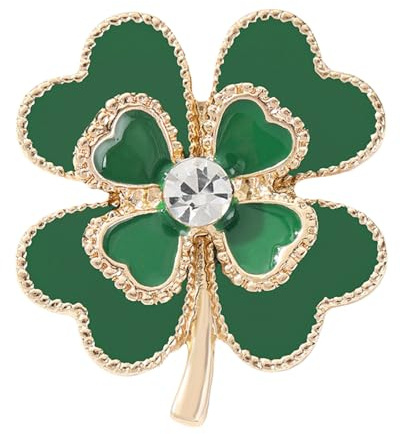 FUTUREORYY Fyrklöverbrosch i diamant blomsterbroscher till brosch Green