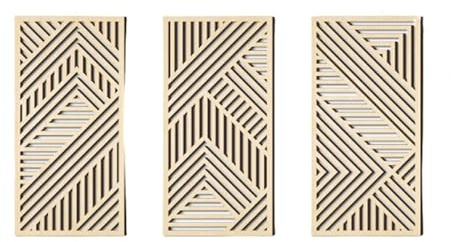 3 Stück Holz Boho Wand Wanddeko Wohnzimmer Minimalistische Wandkunst | Für Wohnzimmer und Schlafzimmer