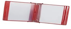10 Dubbelsidiga Fickor PVC Metall Väggsystem(Red)