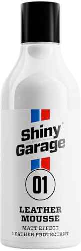 Shiny Garage Leather Mousse 250 ml | Lederpflege mit natürlichen Inhaltsstoffen Pflegt und schützt Antistatisch Hydrophob Bienenwachs Hautverträglich Einfach aufzutragen