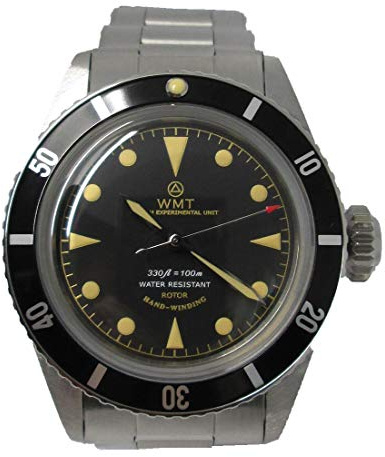 Walter Mitt Sea Diver Automatik Edelstahl Schwarz Vintage Taucher Unisex Uhr