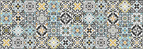 Vilber, Teppich Vinylfliesen, Fliesen, Flur, Küche, Zuhause. Mehrfarbig. Verschiedene Größen. Maße: 78x225 cm. Evora 01.