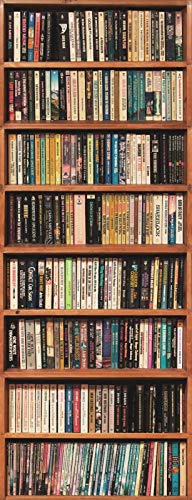 A.Monamour Türtapete Selbstklebend Türfolie Türposter 3D Bücherregal Voller Bücher In Bibliothek Vintage Bücherregal Hintergrund Vinyl Folie Türdeko Tapete Wandbild Türaufkleber Türtattoo 90 x 200 cm