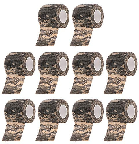 ETOPARS 10 Rolle Selbstklebende Tarnung Band Outdoor Tarnband Wrap Camouflage Elastisch Stealth Band Camo Schutz für Militär Jagd