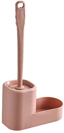 JKMQA Scopino per WC,Spazzolone del Water in Silicone,Spazzola da Toilette ad Asciugatura Rapida,con Portascopino in Plastica,Set Scovolino per Bagno