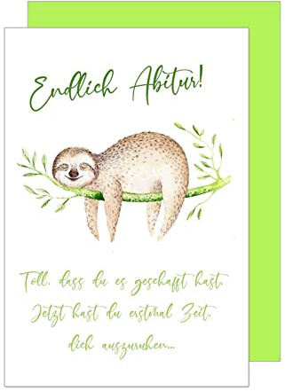 Edition Seidel Premium Glückwunschkarte zum Abitur mit Umschlag. Abiturkarte mit Spruch Abi Grusskarte Prüfung Junge Mädchen (PR119 SW022)