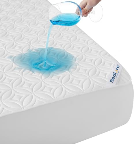 BEDLORE Waterproof Mattress Protector, Full Size Mattress Pad with Deep Pocket 6-15 Depth, Soft Breathable Double Bed Mattress Cover for Bedroom, College Dorm, Hotel (White)