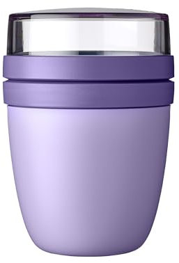 Mepal - Lunchpot Ellipse - Vivid Lilac – 500 ml praktischer Reisebecher, Joghurtbecher, To go Becher – Geeignet für Tiefkühler, Mikrowelle und Spülmaschine, 700 ml