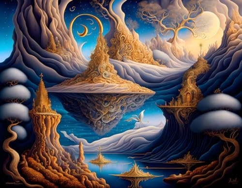 RZHRHJES Art mural Moïse et le buisson ardent 50 x 70 cm sans cadre Peinture sur toile