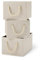 Amazon Basics Lot de 3 bacs de rangement pliables avec poignées en corde, lin, Taille L