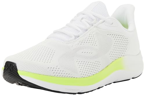 Under Armour UA Charged Pursuit 4 Bl - Tenis para Hombre, Blanco de Alta Visibilidad, Amarillo, Gris halo, 42 EU