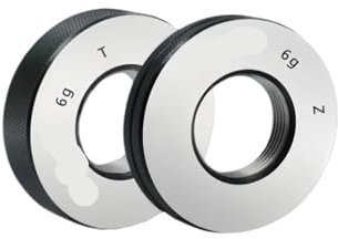 VXVUQRQVH Gewindelehrdorn 1 Set (1 * GO + 1 * NOGO) M58-M59 Nicht standardmäßiger metrischer Gewindelehrring 6 g Messwerkzeug M58 M59 X1,5 0,5 1,25 0,75 2 Gewindelehre(M58X2 6g T Z)
