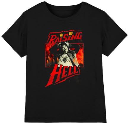 Stranger Things Eddie Munson Raising Hell pojkar T-shirt, svart, 7-8 år, Svart, 7-8 År