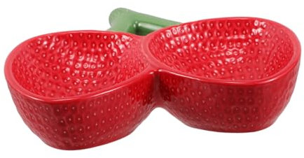 Holibanna Keramik Servierteller Erdbeerform Japanisches Design Multifunktionale Porzellanplatten Für Salate Sashimi Und Snacks Stilvolle Obstmotiv Geschirrstücke