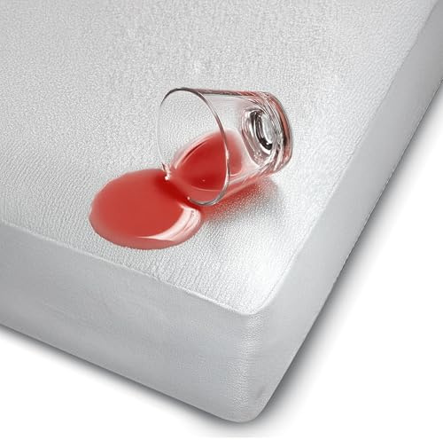 Brillant® Wasserdichter Matratzenschoner 100x200 cm – 100% Baumwolle, Atmungsaktiv & Antiallergen mit 34 cm Steg – Schützt vor Flüssigkeiten & Milben – Oeko-TEX Zertifiziert