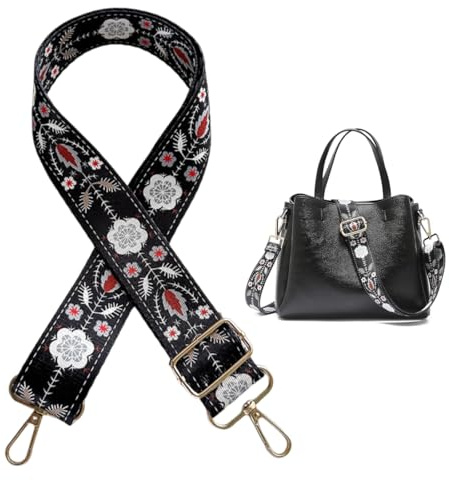 Correas de Bolso Ancho, Correa de Hombro Ajustable con Mosquetón Retro Universal DIY para Crossbody Accesorios de Bolso de Bricolaje