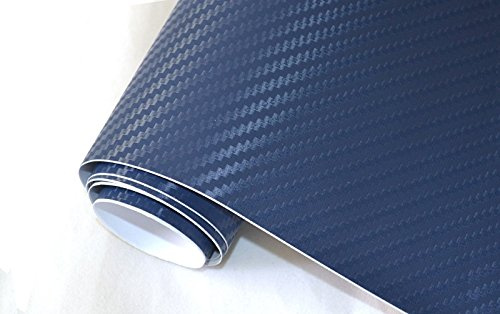 Neoxxim 66€/m² Zierstreifen Klebefolie – 3D Carbon Folie dunkel blau blasenfrei 10 cm x 152 cm Autofolie Viper Streifen Ladekantenschutz Lackschutz Foile Einstiegsleistenschutz Kantenschutz