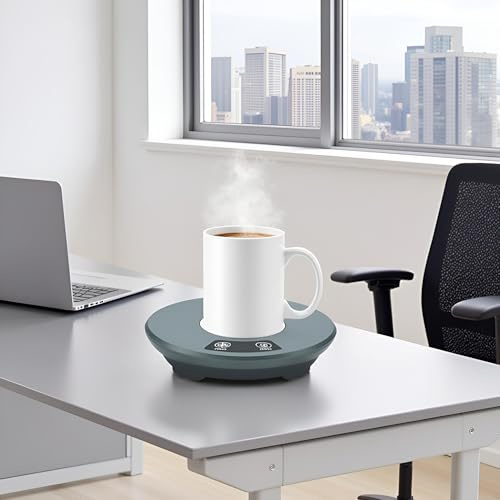 Coffee Mug Warmer USB Powered - Automatic Constant Temperature, Mug Warmer for Desk - Compatible with Various Cup, Fastest Heating Electric Beverage Warmer for School Office Home (Black)