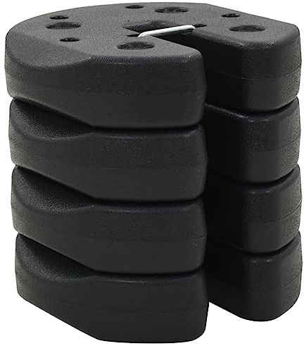 Tomostar Lot de 4 Poids pour Tonnelle, Pieds de Barnum Poids pour Belvédère 4 pcs Noir 220x50 mm Béton