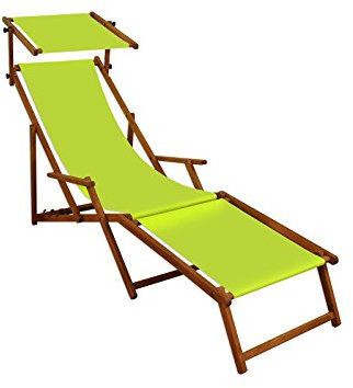 Sonnenliege Pistazie Liegestuhl Fußteil Sonnendach Gartenliege Holz Deckchair Gartenmöbel 10-306FS