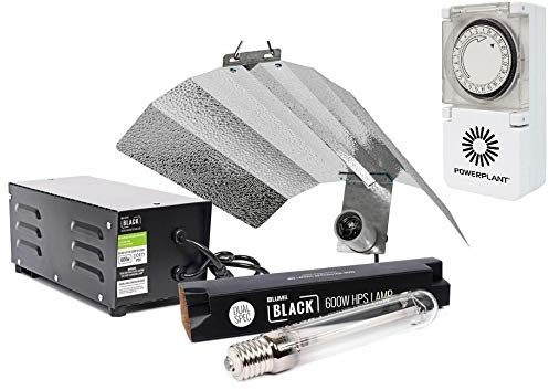 SALE Lumii 600w Ballast Grow Light Kit Hydroponics Black 600w Bulb HPS Dual Spec (600W + Heavy Duty Timer)
