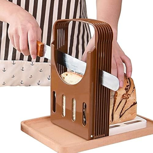 HuiYouHui Bread Slicer, Bread Bake Bread Slicer Cutter, Foldable Bread Slicer Compact Bread Slicing Guide,Kitchen Accessories,Bread Machine Bread Maker for Homemade Bread Bagel Loaf Sandwich