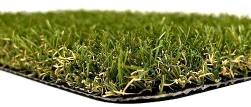 Yelloo - Erba Sintetica per Esterno (20 mm 1x10m) Prato Sintetico da Esterno Drenante, Tappeto Erba Sintetica per Esterno, Erba Finta, Rotolo Erba Sintetica, Erba Artificiale per Giardino Calpestabile