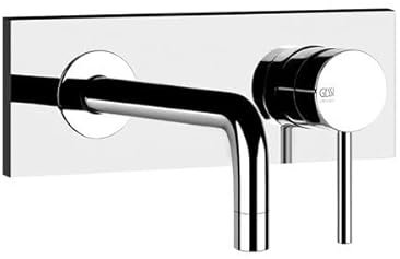 Miscelatore monocomando per lavabo set Gessi Emporio Via Tortona, bocca fissa (sempre a sinistra), senza scarico, 44827031, Colorazione: Ottica Finox