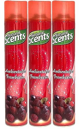 PLUS HOME NATURAL SCENTS AMBIENTADOR SPRAY 750ML FRAMBUESA.PACK DE 3 BOTELLAS